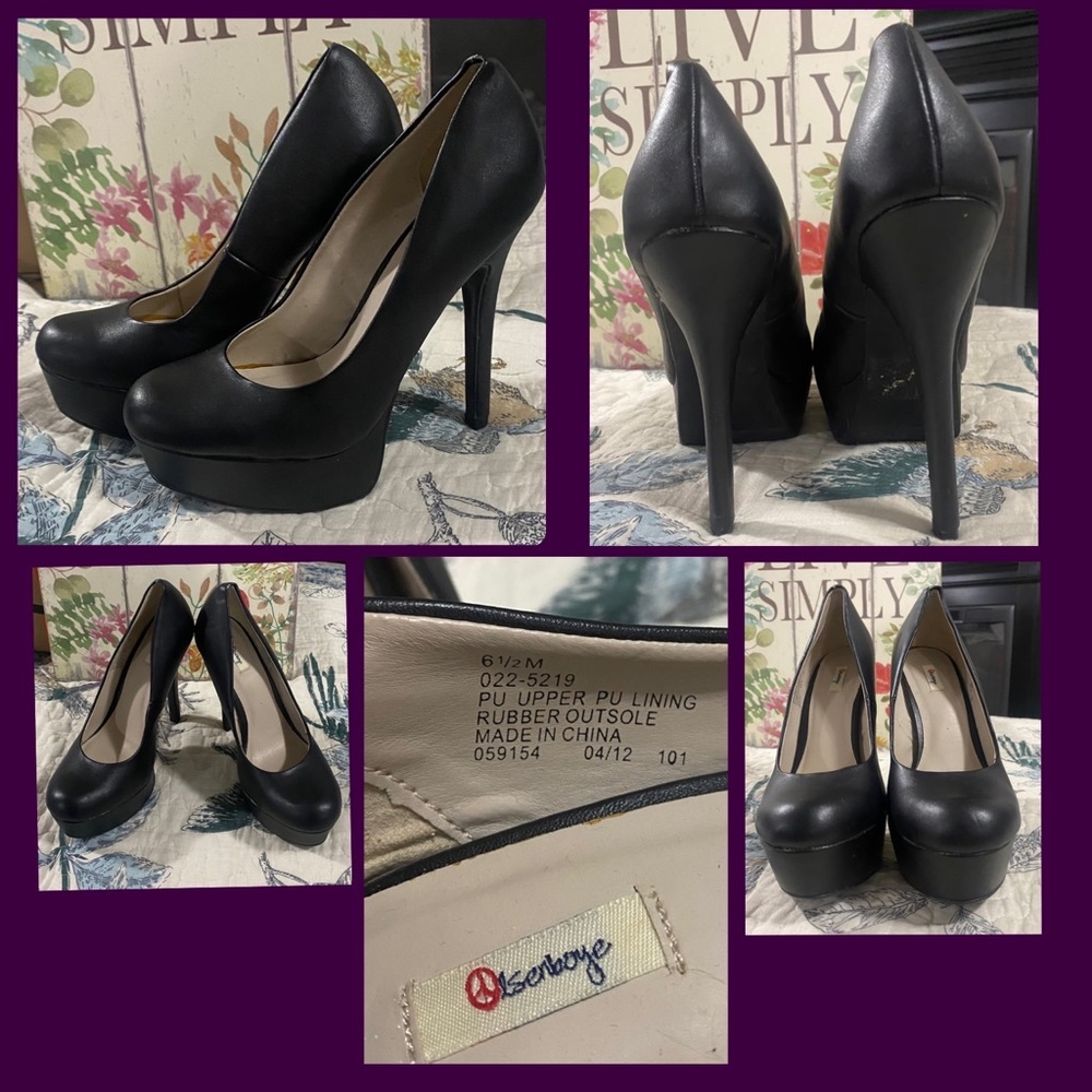 Olsenboye Platform Heels - black - Size 6.5M